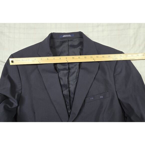Lands' End Blazer Men's Wool Blend Two Button Closure Traditional Fit Blue 40R - Picture 3 of 11